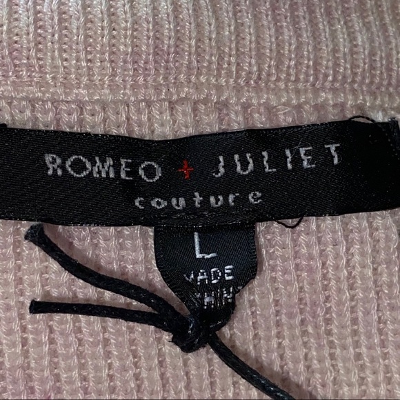 Romeo + Juliet Couture Heather Blush Sweater NWT Large - Picture 4 of 8